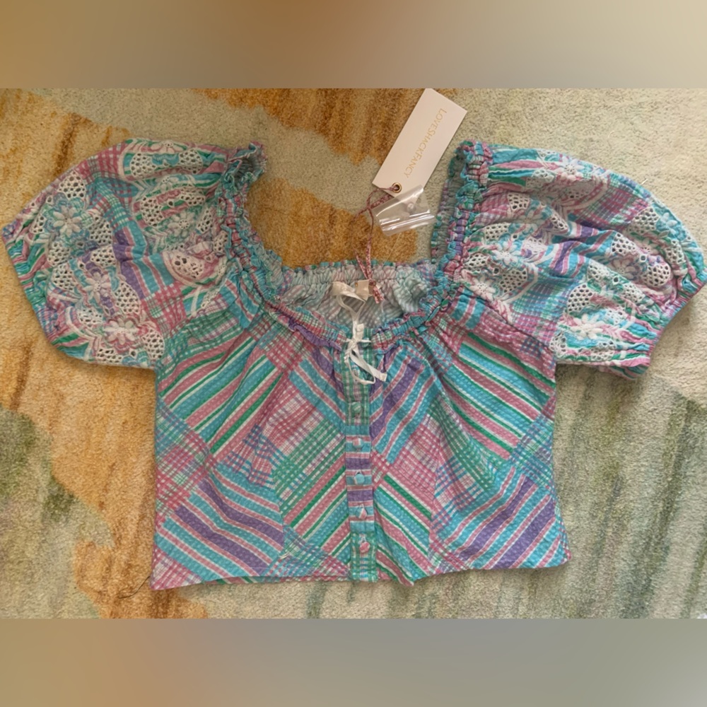 Loveshackfancy Izetta Top in Candyland Multi